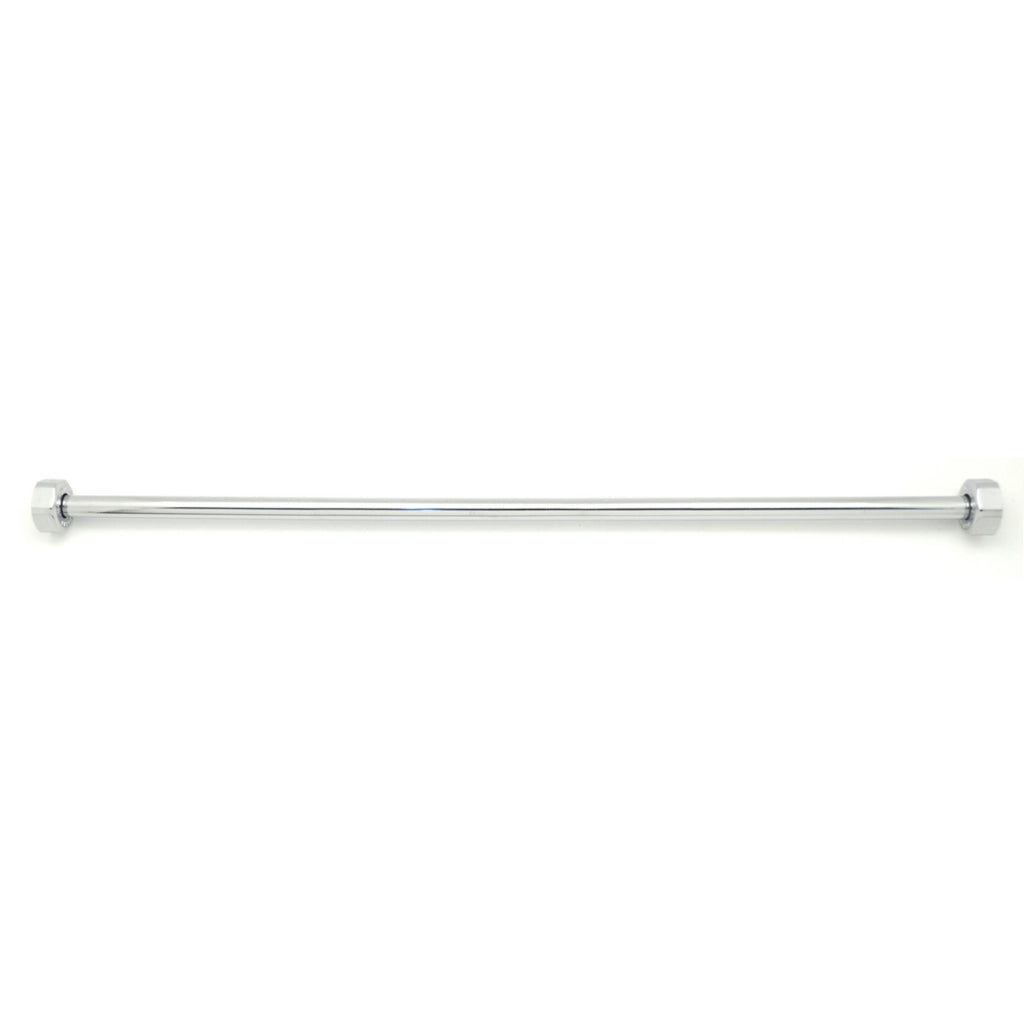 CANNETTA IN RAME CROMATA CON DUE CALOTTE ESAGONALI 1/2- 10 x 400 mm- DEBOR- pezzi 1