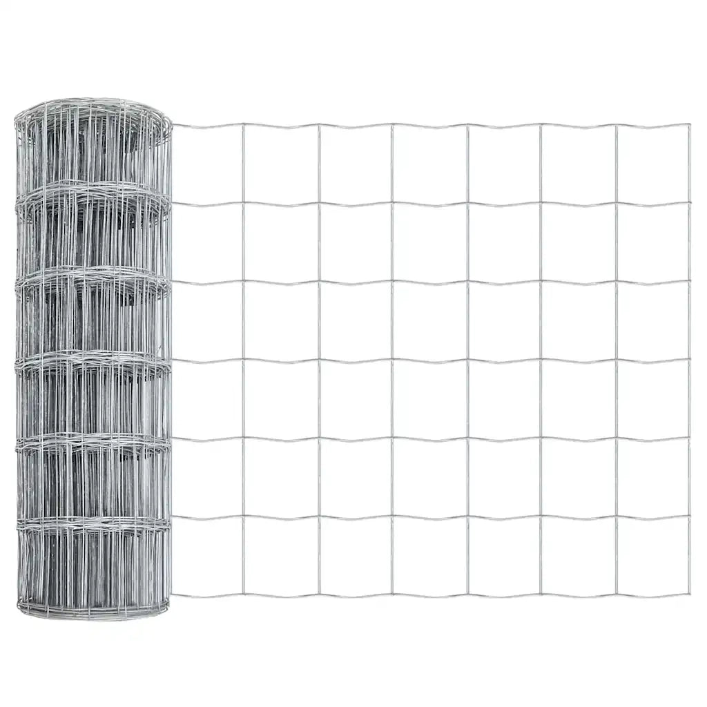 Recinzione con Posto Argento 0,8 x 25 m Acciaio e PVC