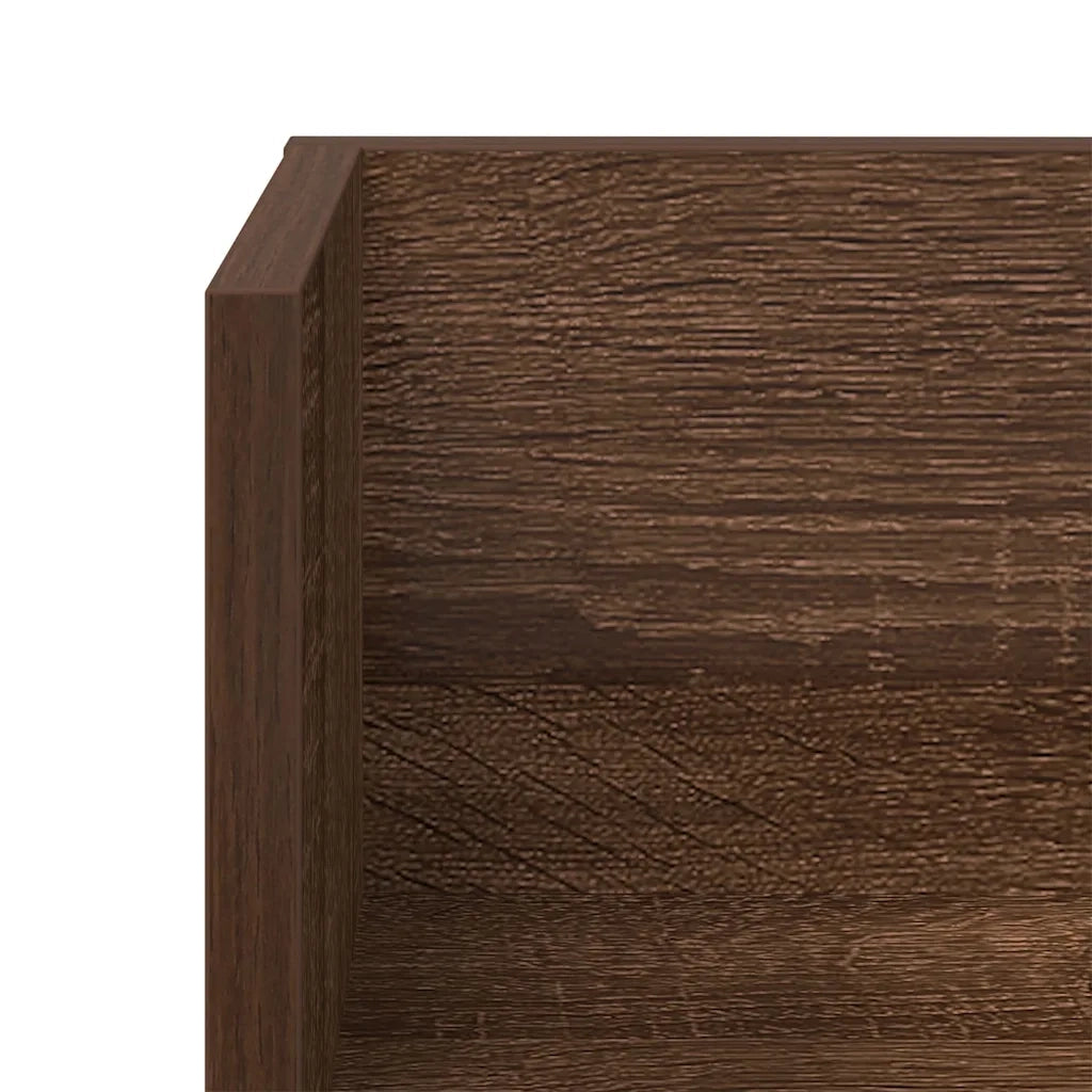 Mensole da Parete 2pz Rovere Marrone 75x16,5x16,5 cm Truciolato 860037
