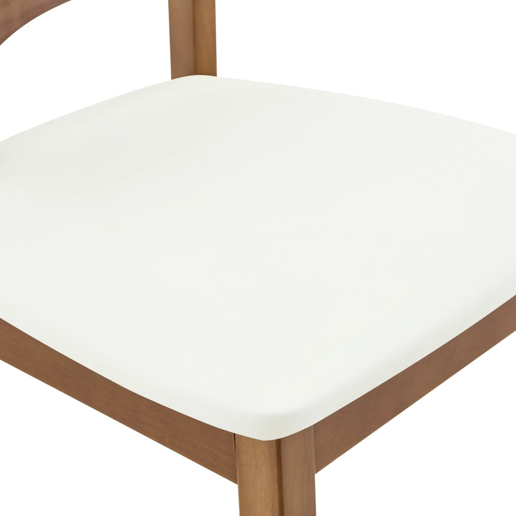 Set di 2 sedie da pranzo moderne con schienale a farfalla e seduta imbottita in legno