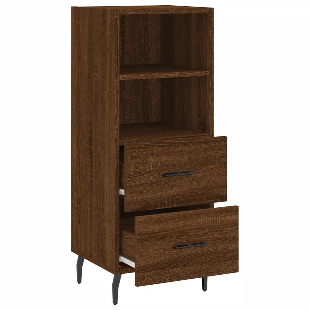 Credenza Rovere Marrone 34,5x34x90 cm in Legno Multistrato 828691