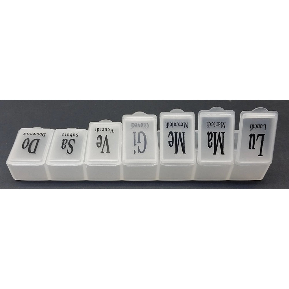 Trade Shop - Portapillole Porta Pillole Pill Box 7 Giorni Settimanale Scatola 7 Scomparti -