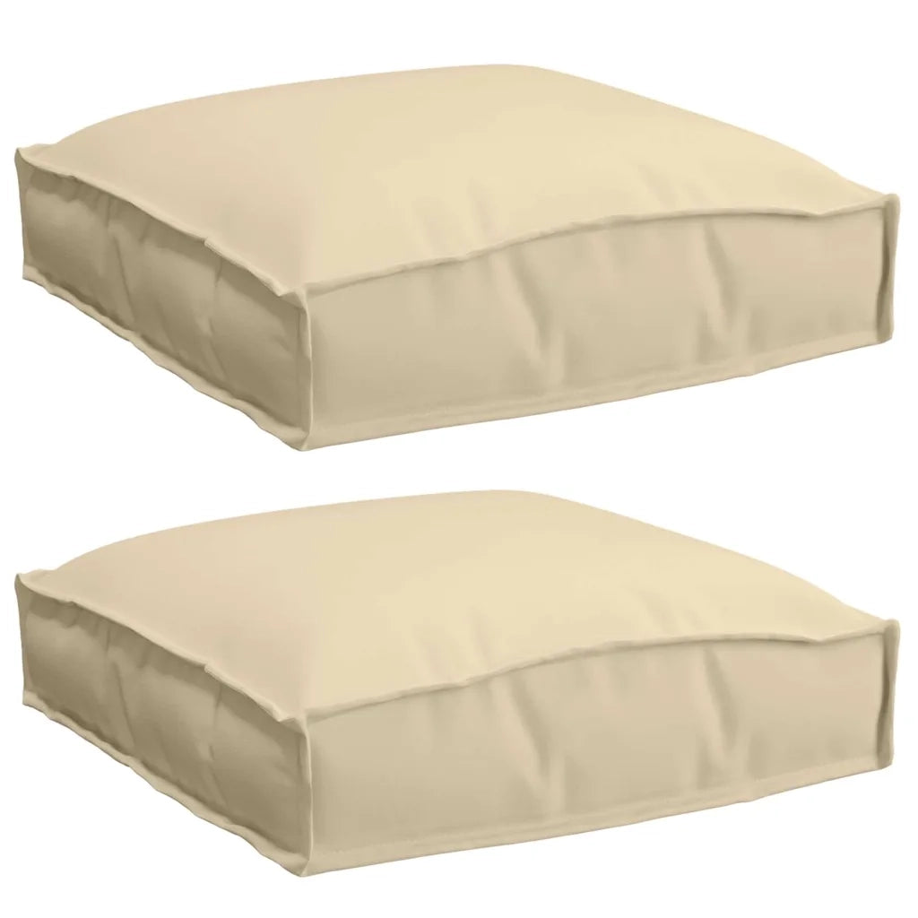 Cuscino 2 pcs Beige 40 x 40 x 8 cm Tessuto Oxford 42001581
