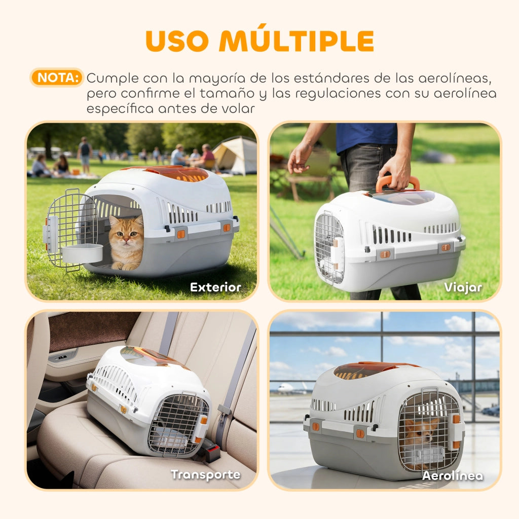 Trasportino per Animali Domestici ¨C zephmum ¨C Grigio Chiaro
