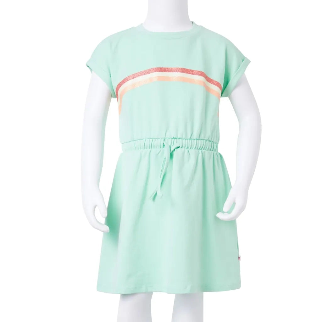 Abito da Bambina con Coulisse Verde Brillante 104 CFW1849799