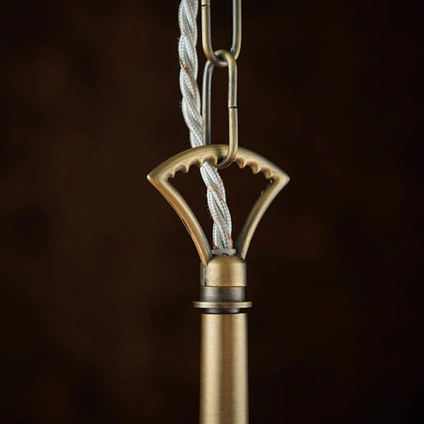 Lampadario classico ottone 5 luci E14 Ortona Endon