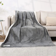 Dolce deken elettrico con accensione automatica - 4 livelli di riscaldamento - 9 ore di timer - 180 x 130 cm - Lavabile in macchina - Grigio argento