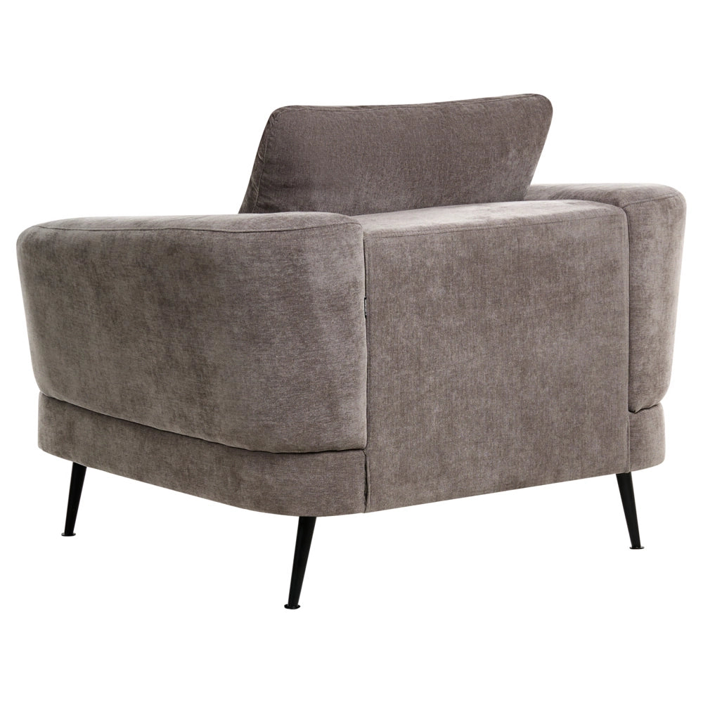 Set di divani a 3 posti Tappezzeria in ciniglia color taupe Gambe in ferro con braccioli Soggiorno in stile moderno
