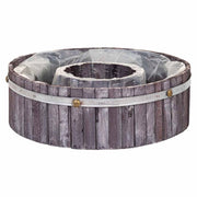 Cestino tondo in legno grigio 40x40x12h