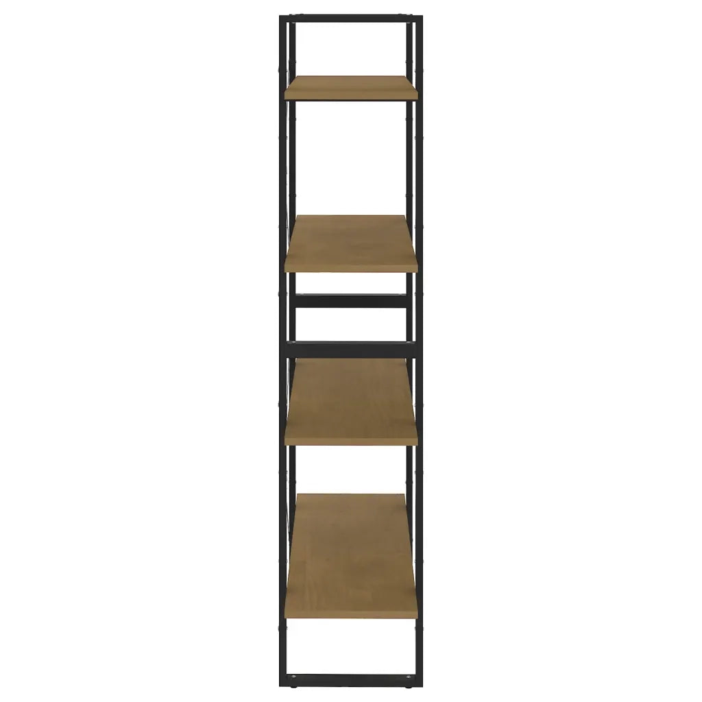 Libreria a 4 Ripiani 80x30x140 cm in Legno Massello di Pino 806465