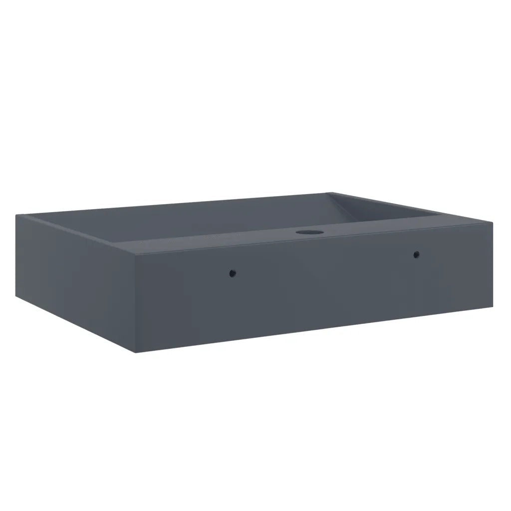 vidaXL Lavandino 50x38x11 cm Blocco in Marmo/Minerale Antracite