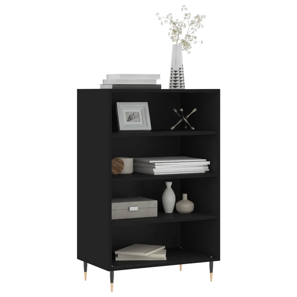 Credenza | Madia | Buffet da pranzo | Armadio da pranzo Nera 57x35x90 cm in Legno Multistrato
