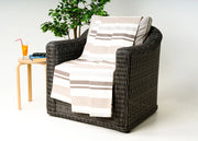 Telo Arredo Granfoulard Copritutto Cotone Made Italy Vari Disegni Arredatutto Copriletto Multiuso - 1 Piazza - Multiriga Beige