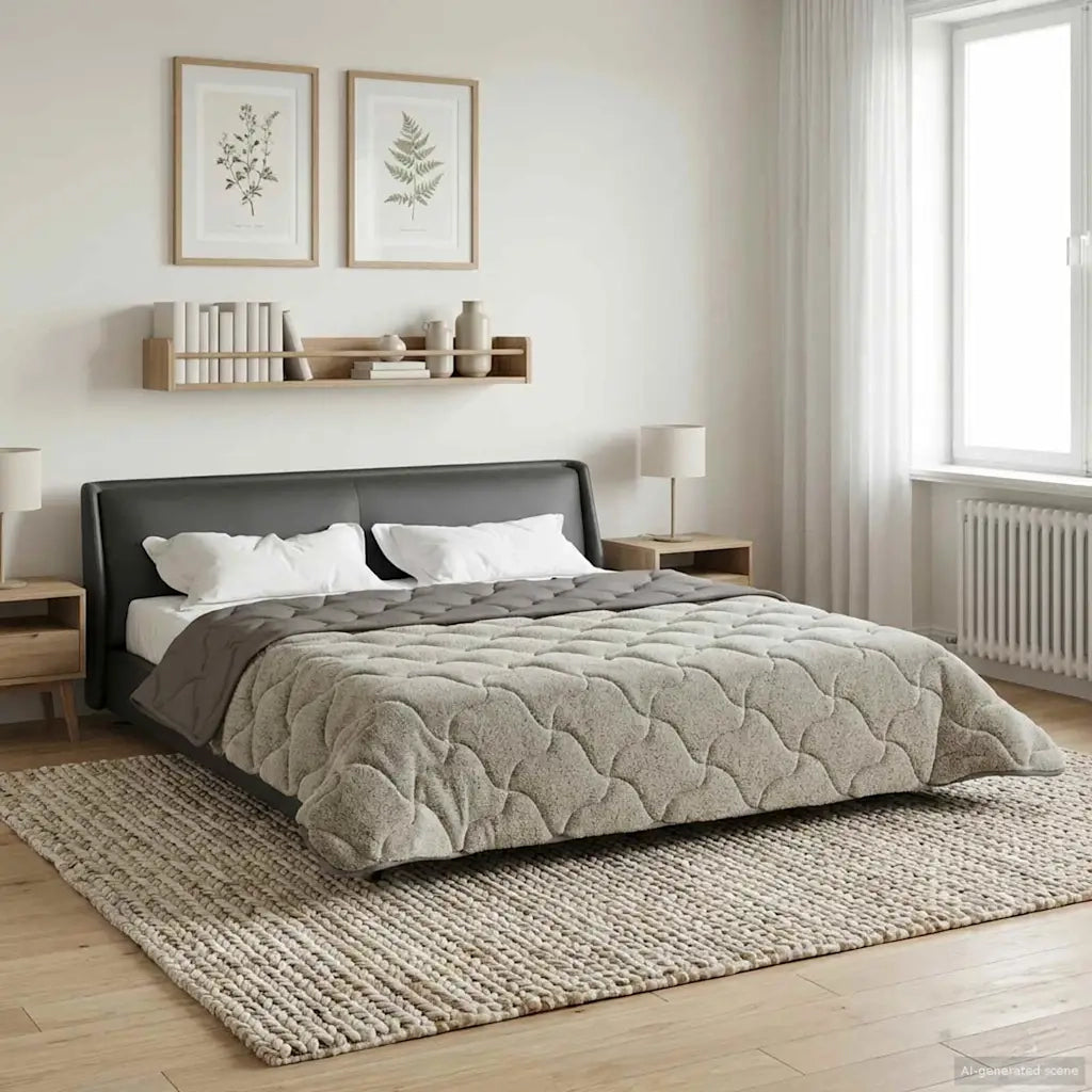 Duvet Estivo Trapuntato Grigio chiaro 220 x 260 cm 42026179