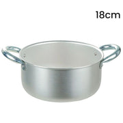 Trade Shop - Casseruola Pentola In Alluminio Con 2 Maniglie Metallo ø16-18 Cm Utensile Per Cucina -    -diametro 18cm   -