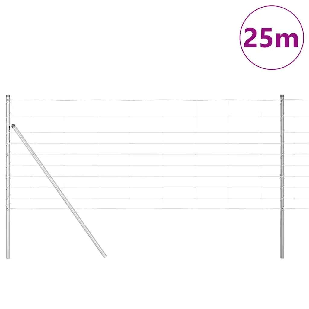 Palo della recinzione Zincato 25 x 1 m Acciaio 3351341