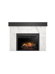 AVEN - Caminetto Elettrico da pavimento A Libera Installazione A LED 26" Marmo cristallo - Nero