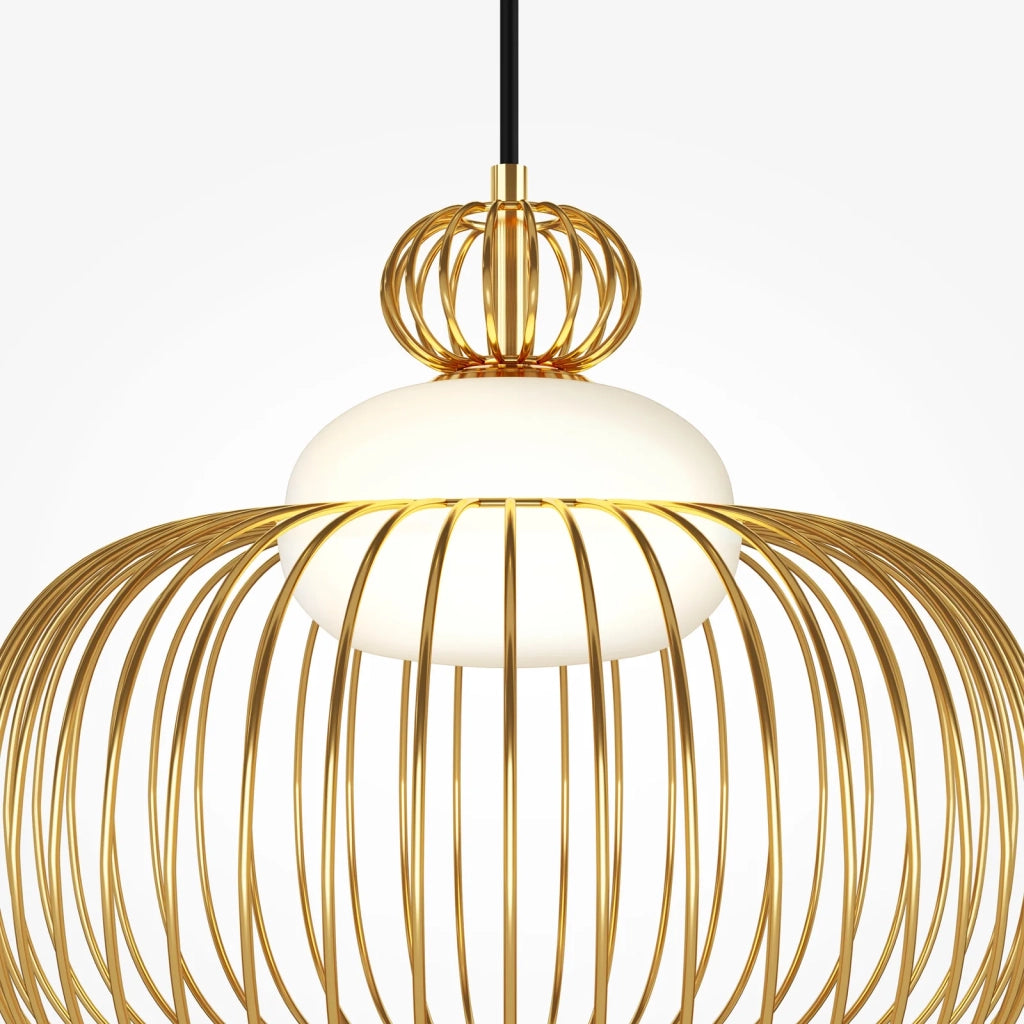 Maytoni Sospensione Contemporanea Levitation 1 luce G9 ottone metallo vetro