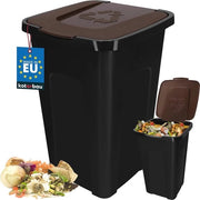 Afvalemmer 50 L con Coperchio Ripiegabile per una Migliore Separazione dei Rifiuti