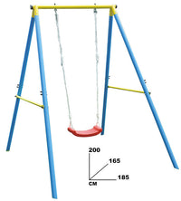 Altalena da Giardino 1 Posti 200x165x185 cm in Acciaio Garden