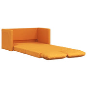 Divano letto | Sof¨¤ letto | Letto singolo da Terra 2 in 1 Giallo Scuro 112x174x55 cm Tessuto