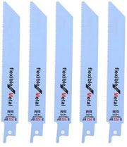 Set di lame da sega a reciproca per lavorazione del legno - 5 pezzi - Alta durezza - 150mm - Taglio del legno e del materiale plastico - Adatto per legno e metallo