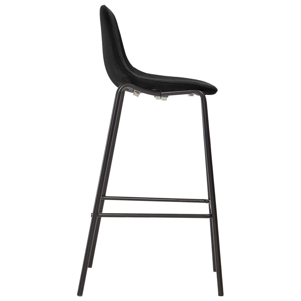 Sedie da Bar 6 pz Nere in Tessuto cod mxl 77248