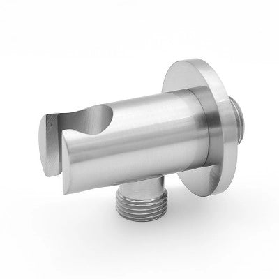 Kit doccia completo satinato in acciaio inox con doccetta in ottone