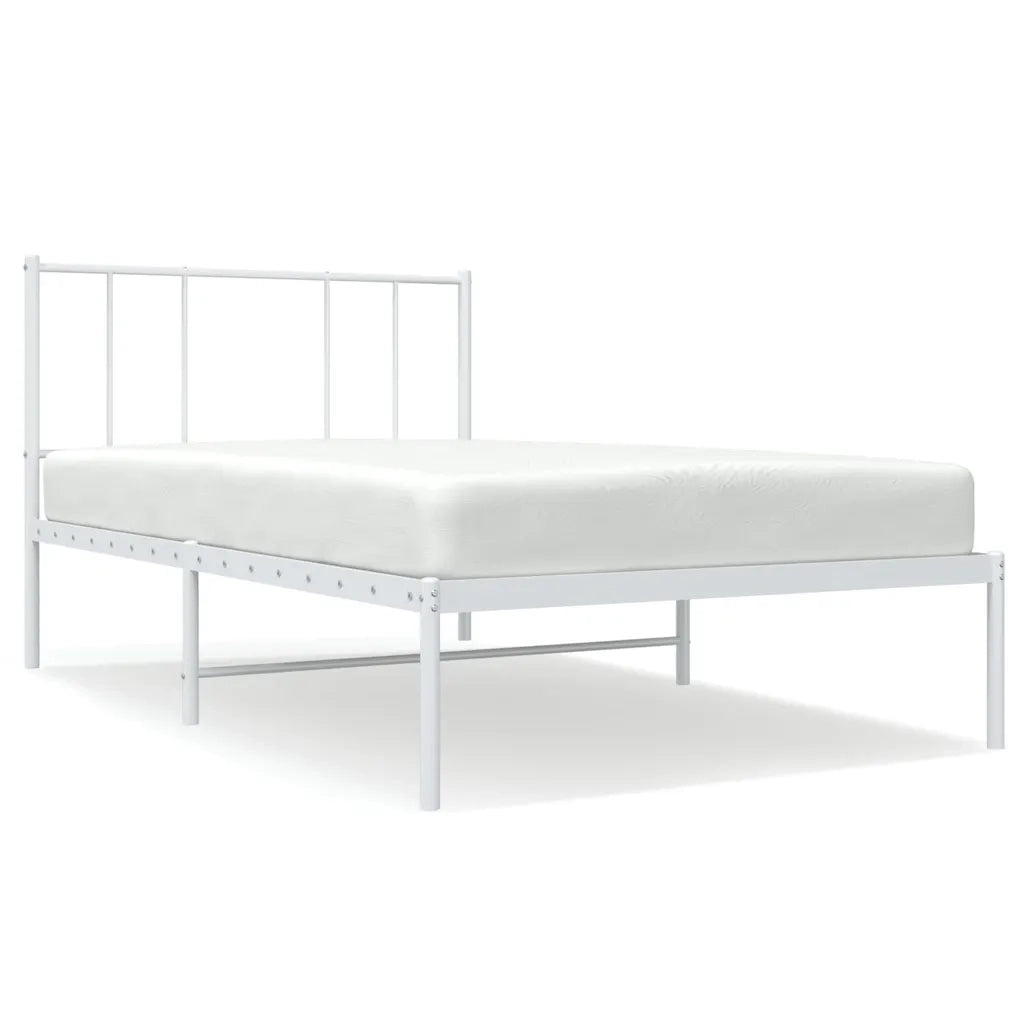 Giroletto con Testiera Metallo Bianco 107x203 cmcod mxl 129507