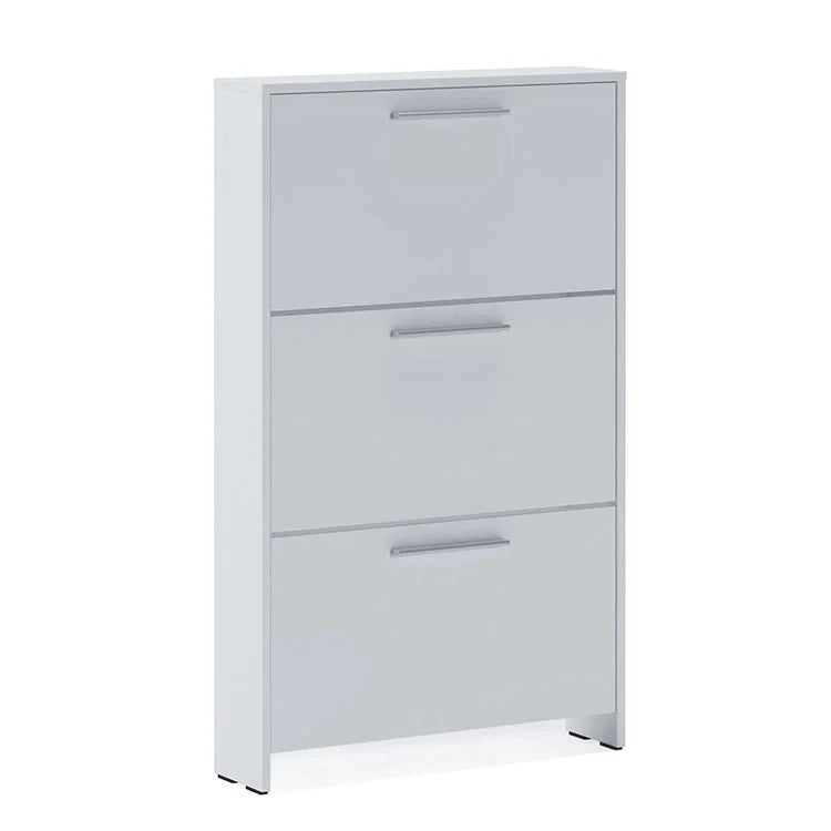 SCARPIERA ANJA 3 RIBALTE 69X28XH116CM BIANCA.