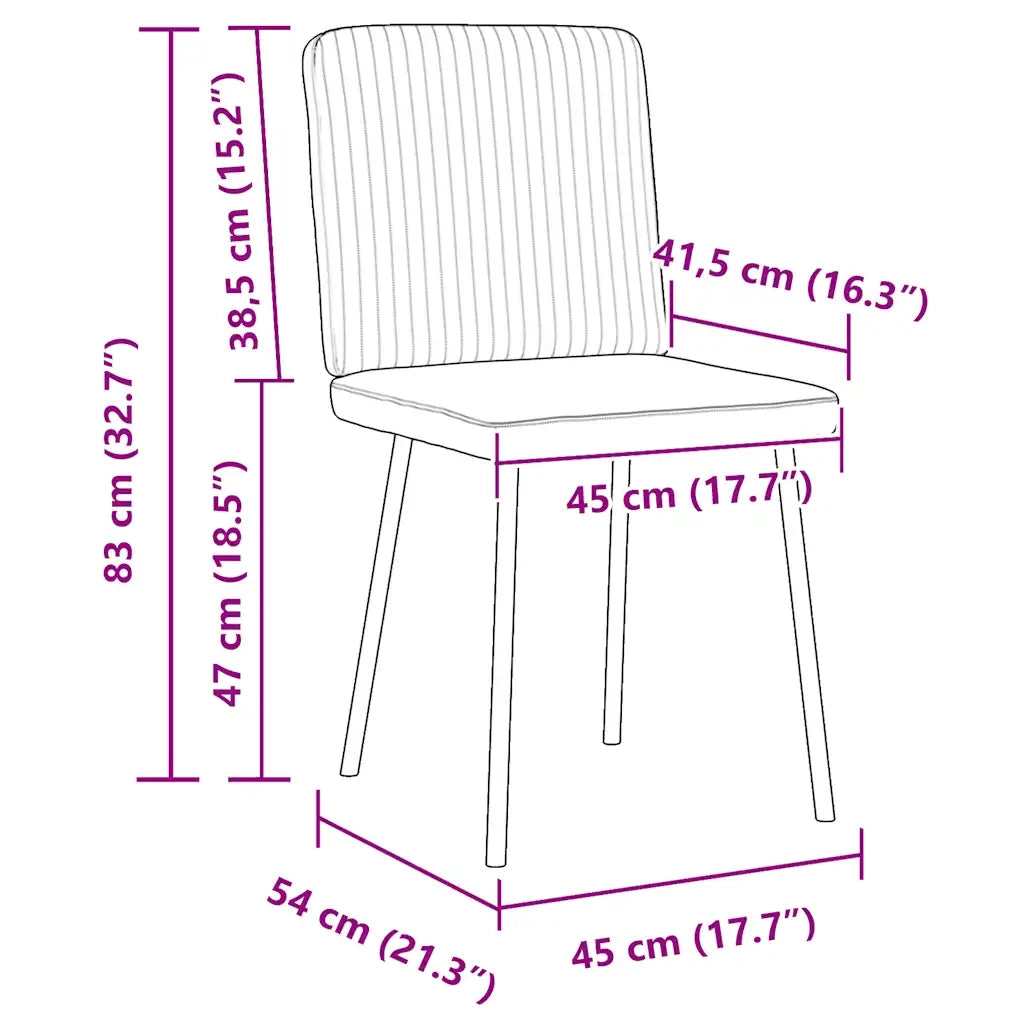 Sedie da Pranzo 2 pz Verde Scuro in Velluto 4101188