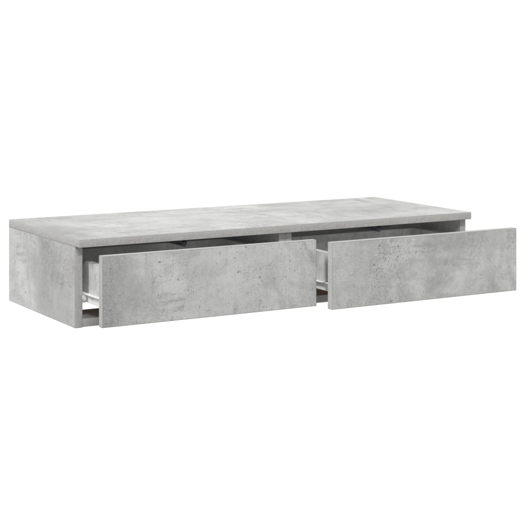 Cassetti per letto Grigio cemento 80x36,5x16,5 cm Legno ingegnerizzato