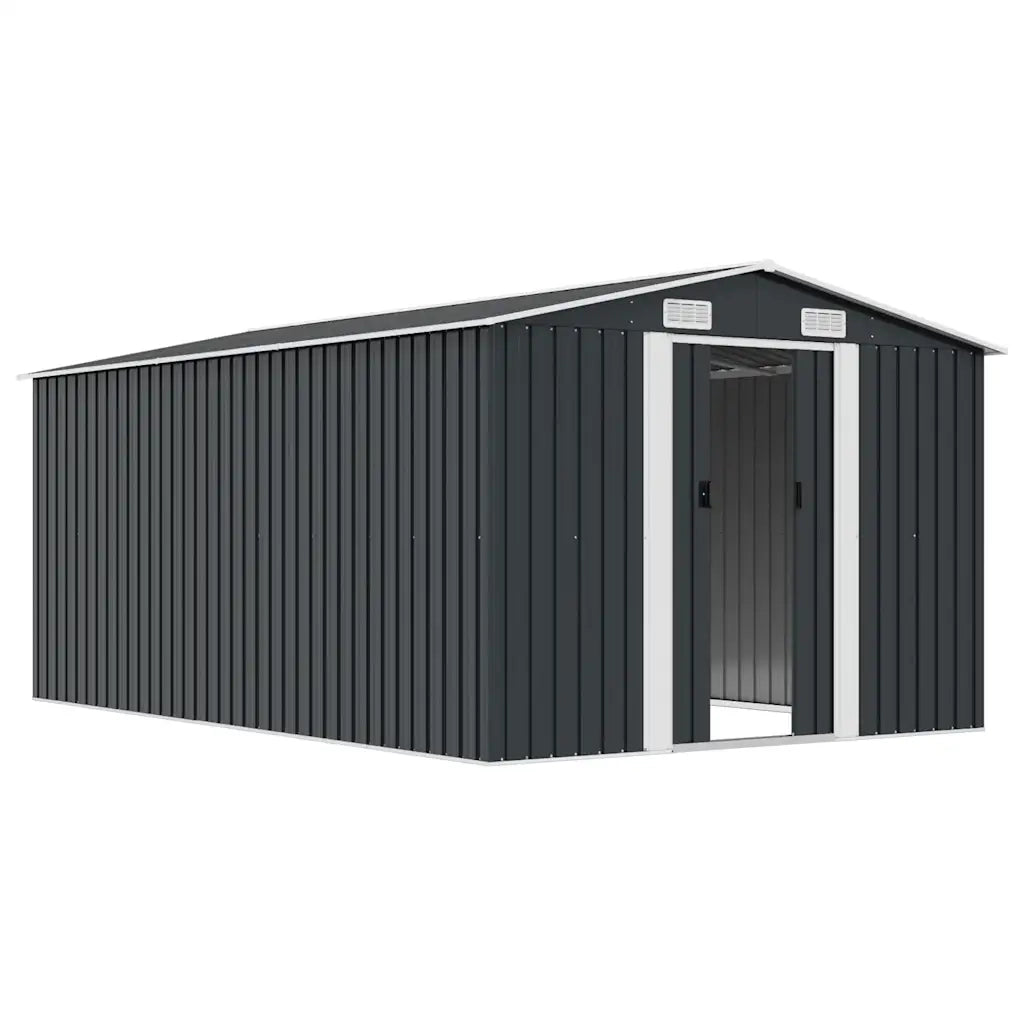 Capanno da Giardino 257x392x181 cm in Metallo Antracite cod mxl 65864