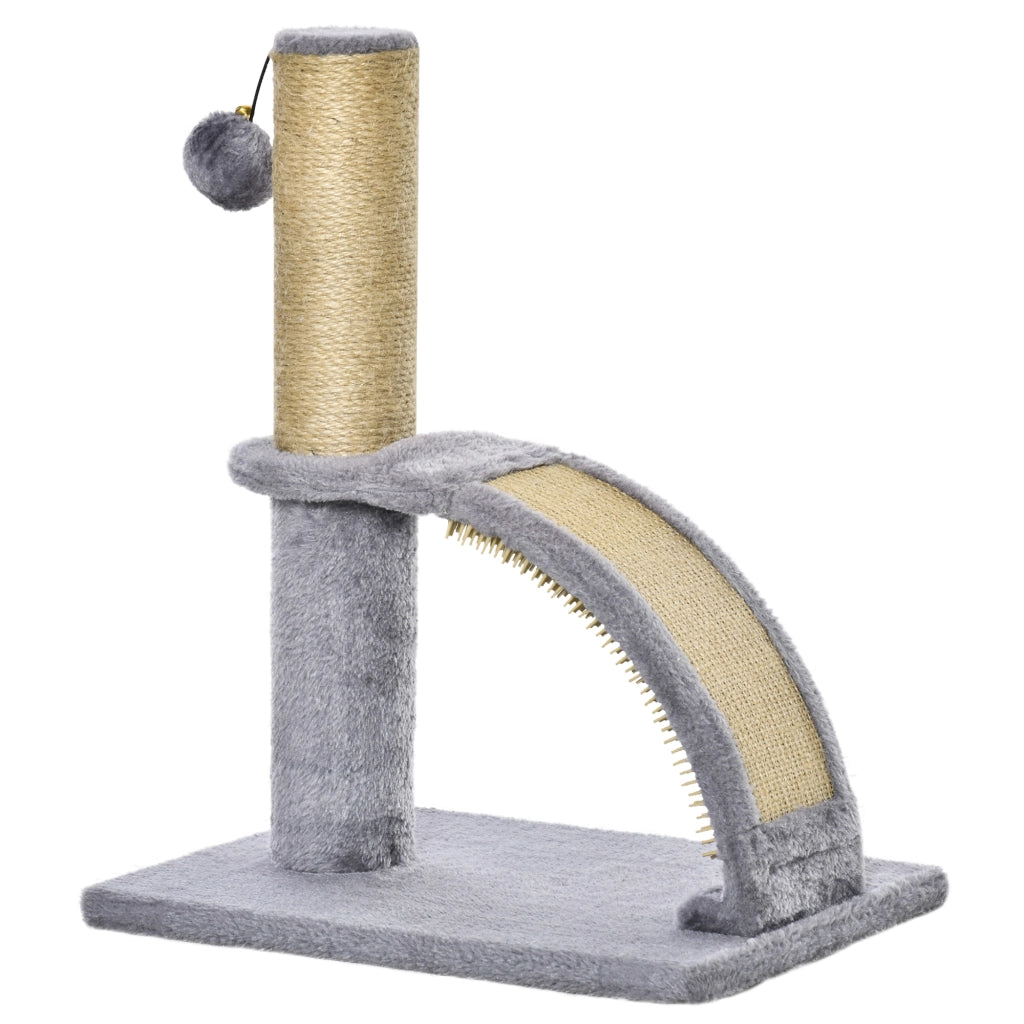 Tiragraffi per Gatti con Corda e Campanella ¨C zephmum ¨C Grigio 34x24x43 cm
