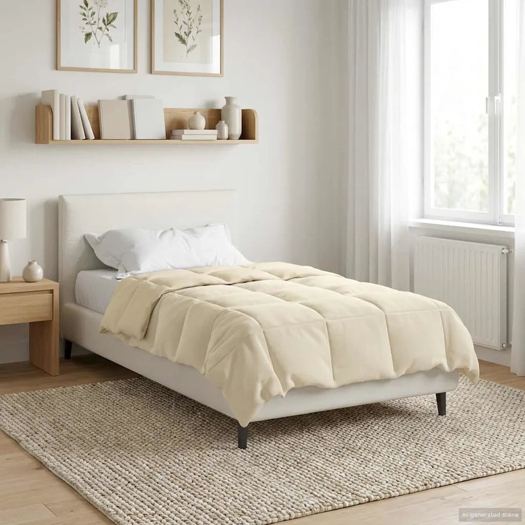 Duvet Invernale Trapuntato Crema 135 x 220 cm Microfibra 42026150