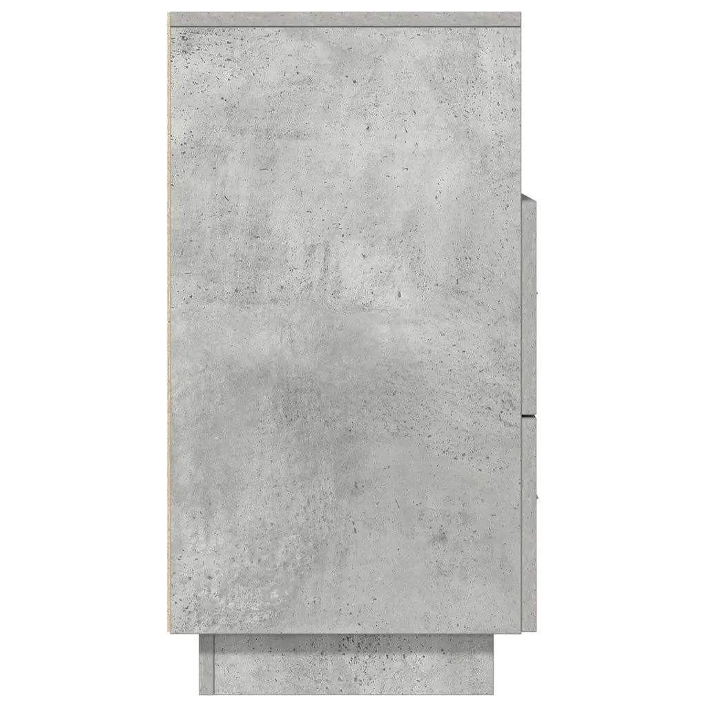 Comodini 2 pz con 2 Cassetti Grigio Cemento 36x36x68 cm 858585