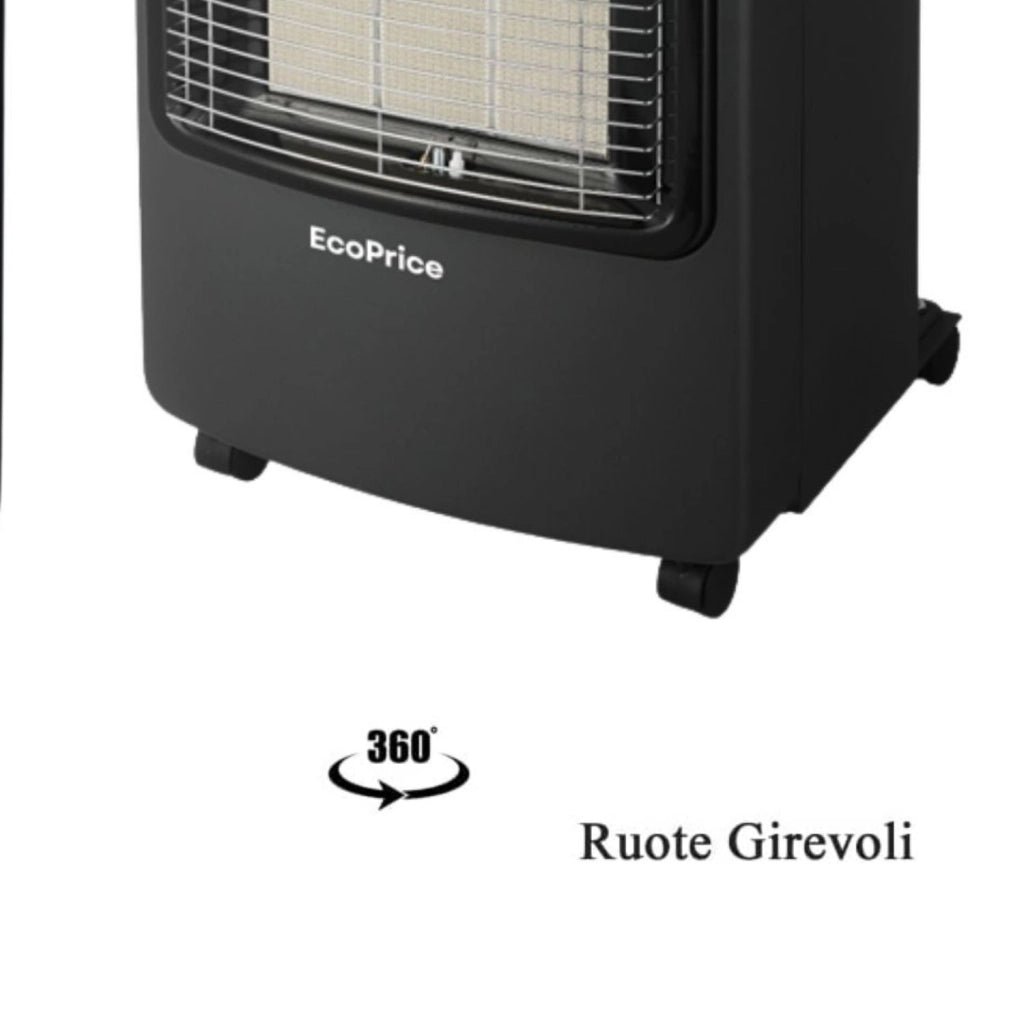 Stufa A Gas Pieghevole,Infrarossi,Adatta Per GPL/Butano/Propano,A 15 Kg,Sistema ODS+Regolatore+Tubo0.5 Metri+Fascette EcoPrice®