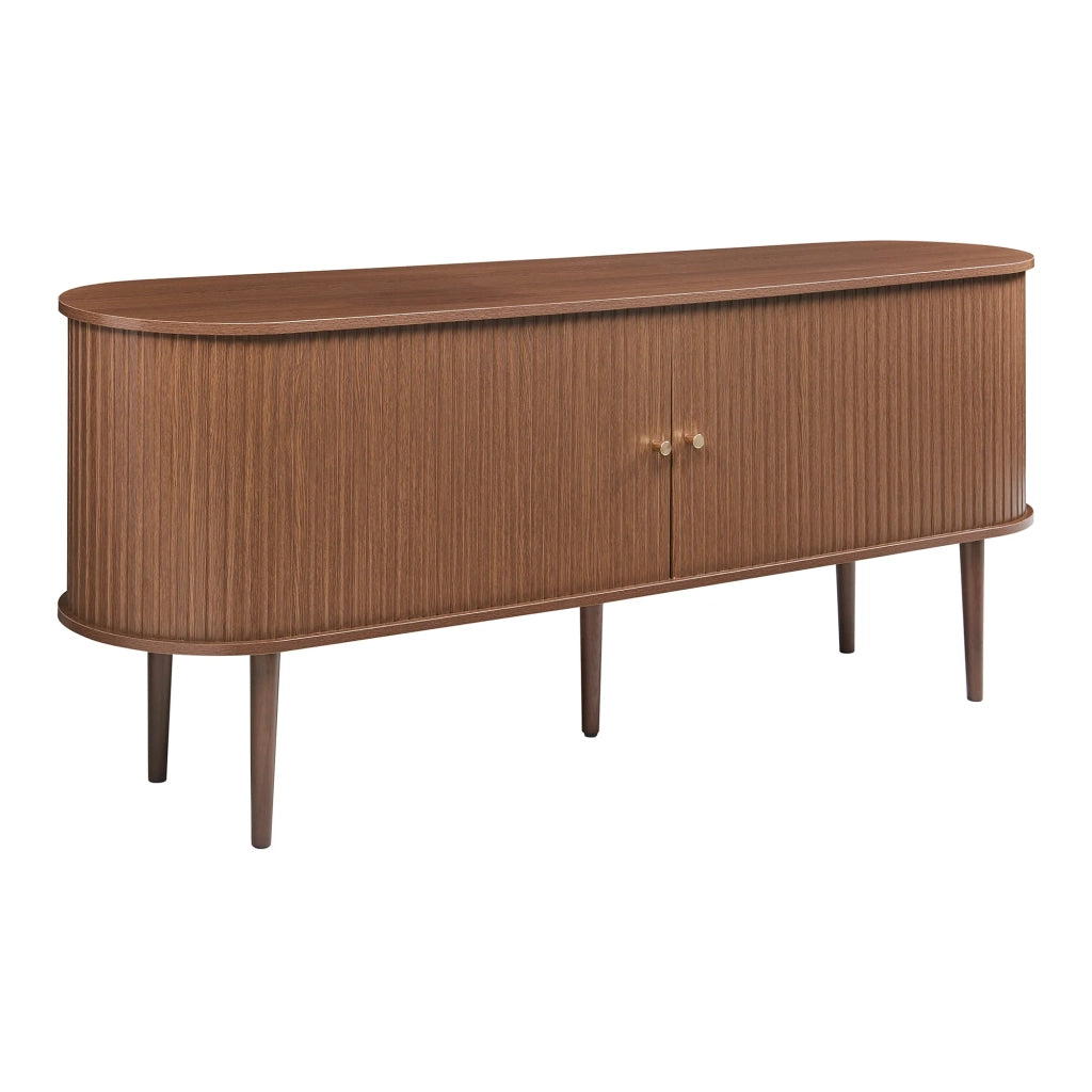 Credenza cassettiera mobile contenitore per soggiorno ingresso camera da letto 166 x 40 x 70 cm effetto noce 03_0009035