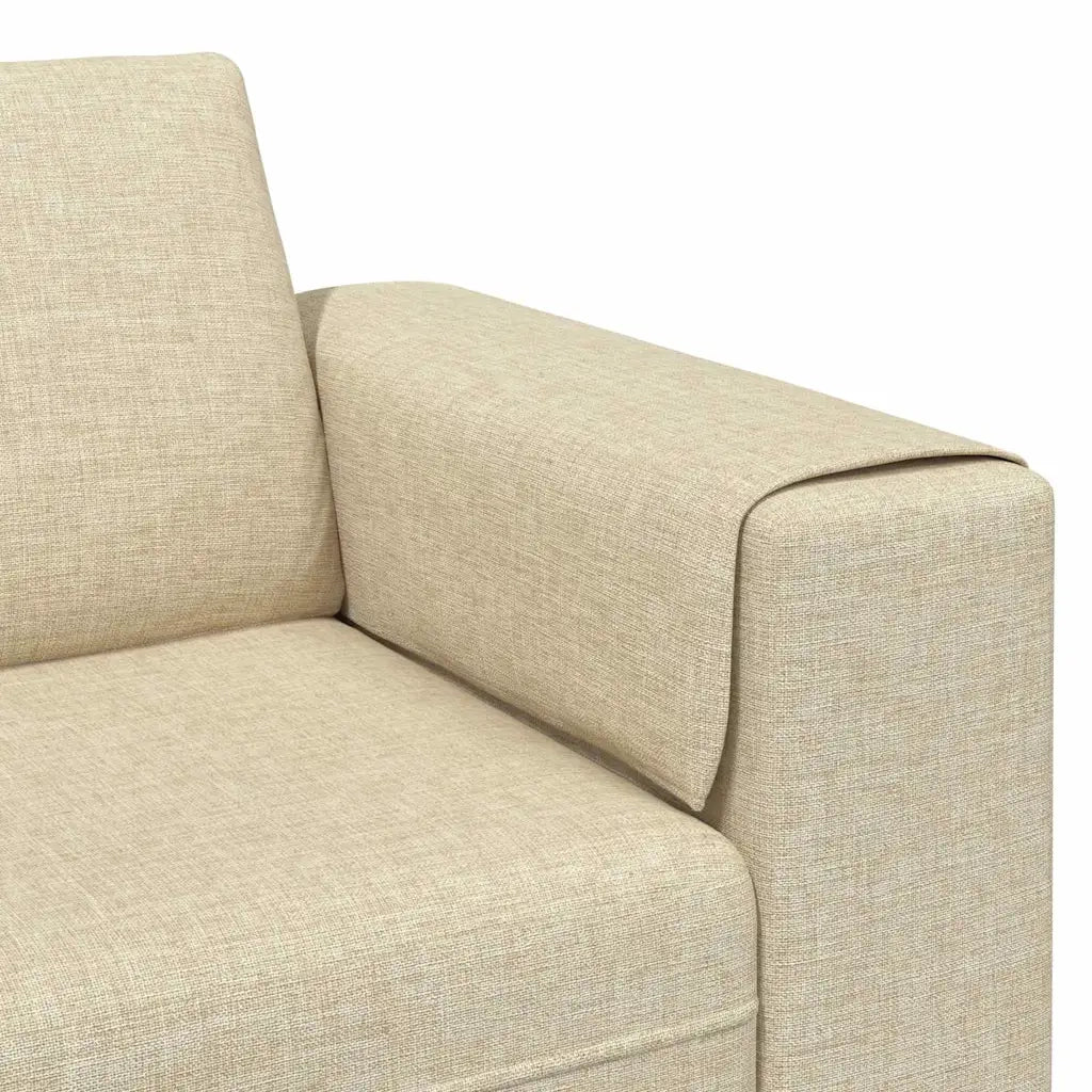 Divano per Soggiorno Crema 250 x 77 x 76 cm Poliestere 3335087