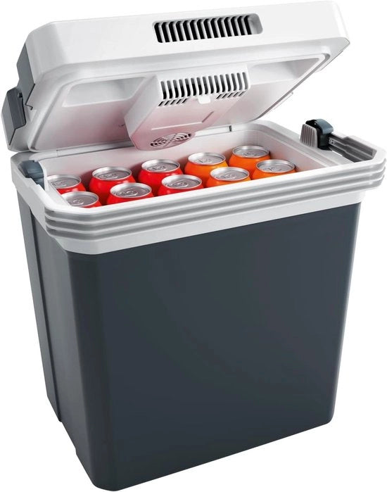Cassa di Raffreddamento Termoelettrica - 24 L - Ideale per Camping e Lunghe Traversate - Prese per 12 e 230 V - 2 Livelli - Raffreddamento e Riscaldamento