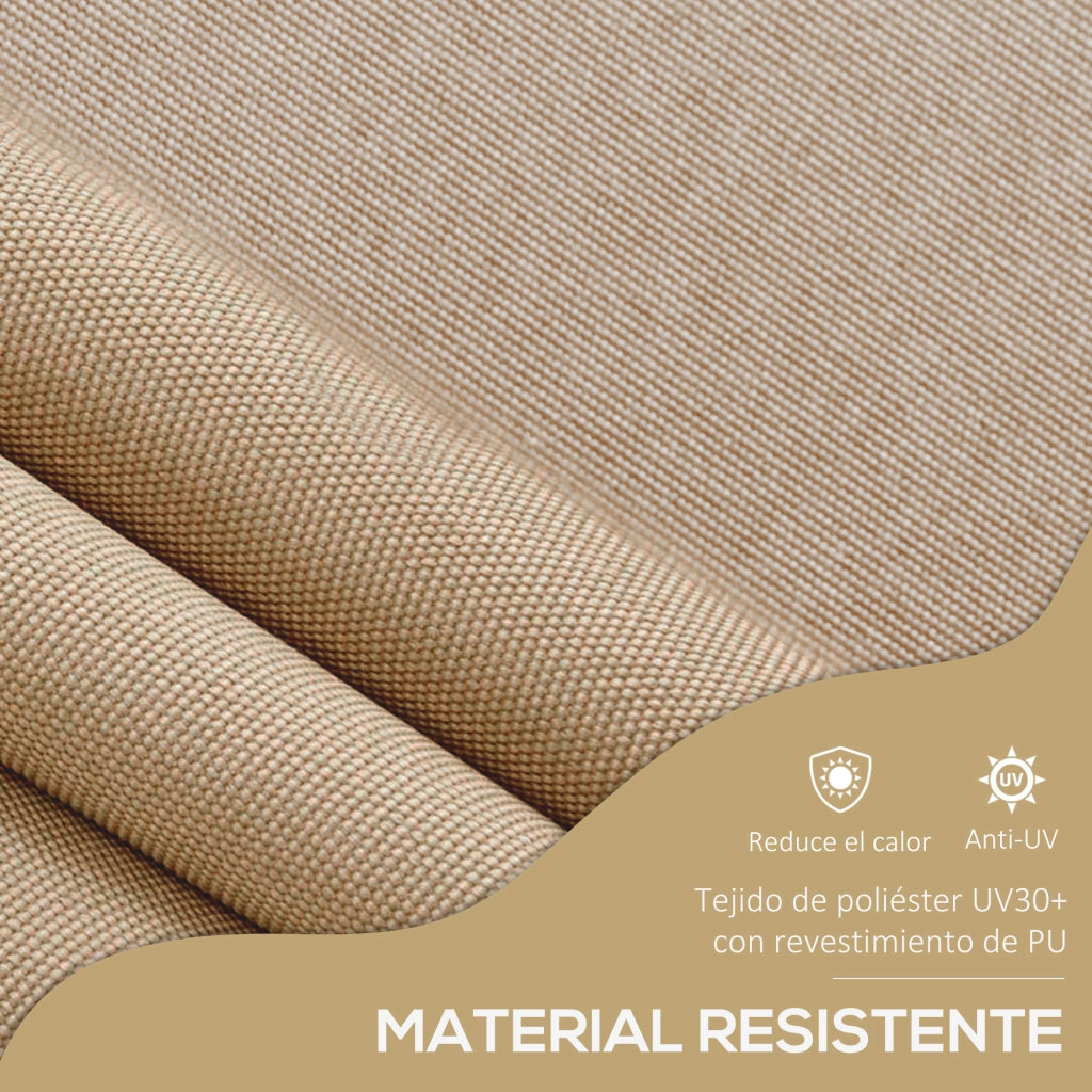 Toldo Retrattile Manuale con Manovella ¨C zephmum ¨C Beige 200x120 cm