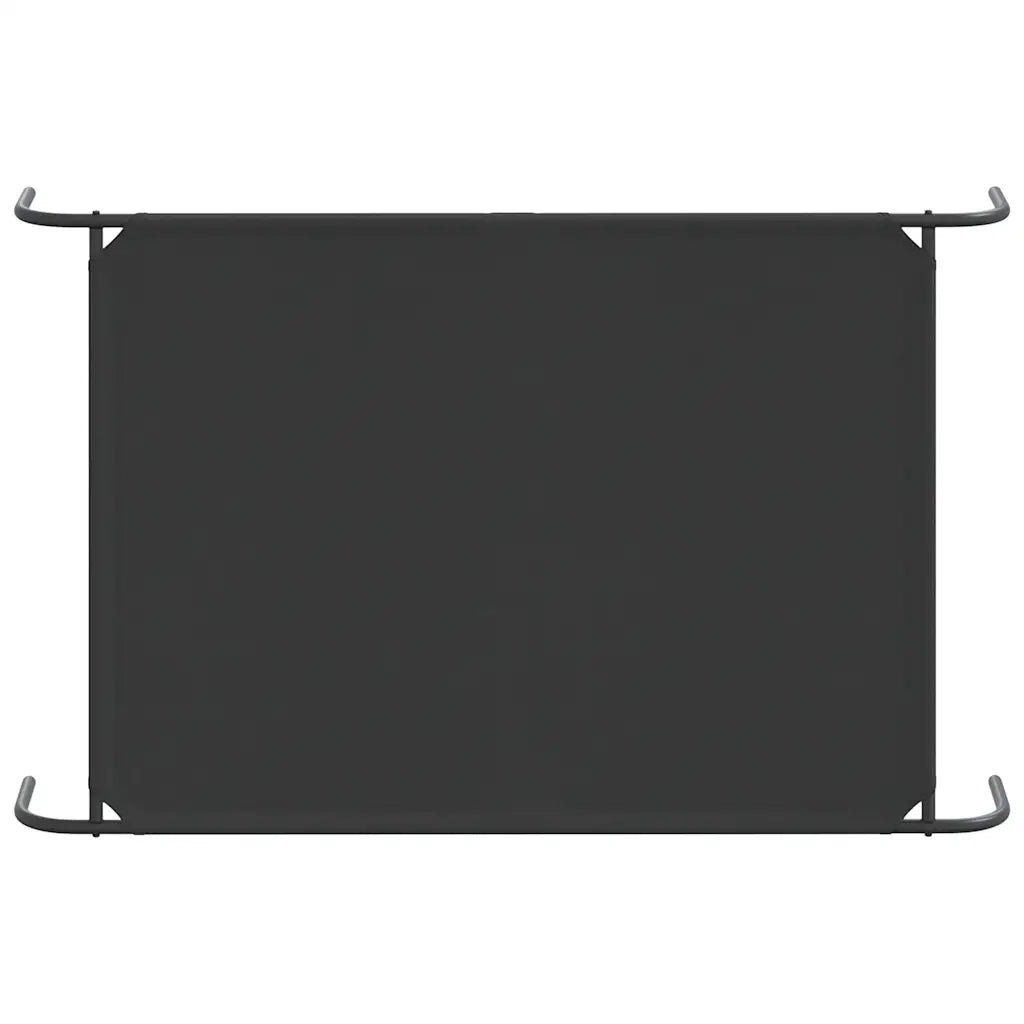 Cuccia per Cani Rialzata Nera 150x90x20cm Tela Oxford e Acciaio 42000841