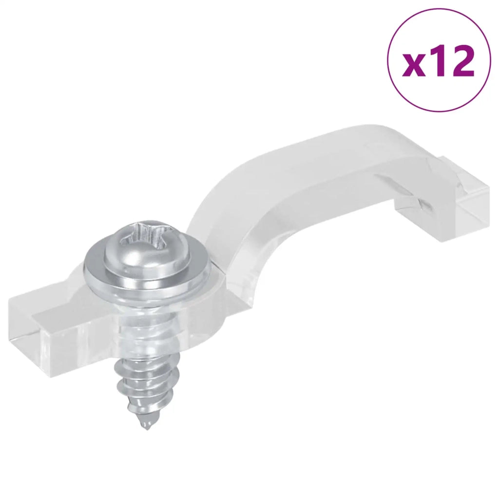 Clip per Striscia LED 12 pz Trasparente 23,8 x 7,3 x 4,3 mm CFW3641414