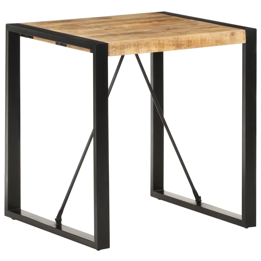 Tavolo da Pranzo 70x70x75 cm in Legno Massello di Mango Grezzo 321596