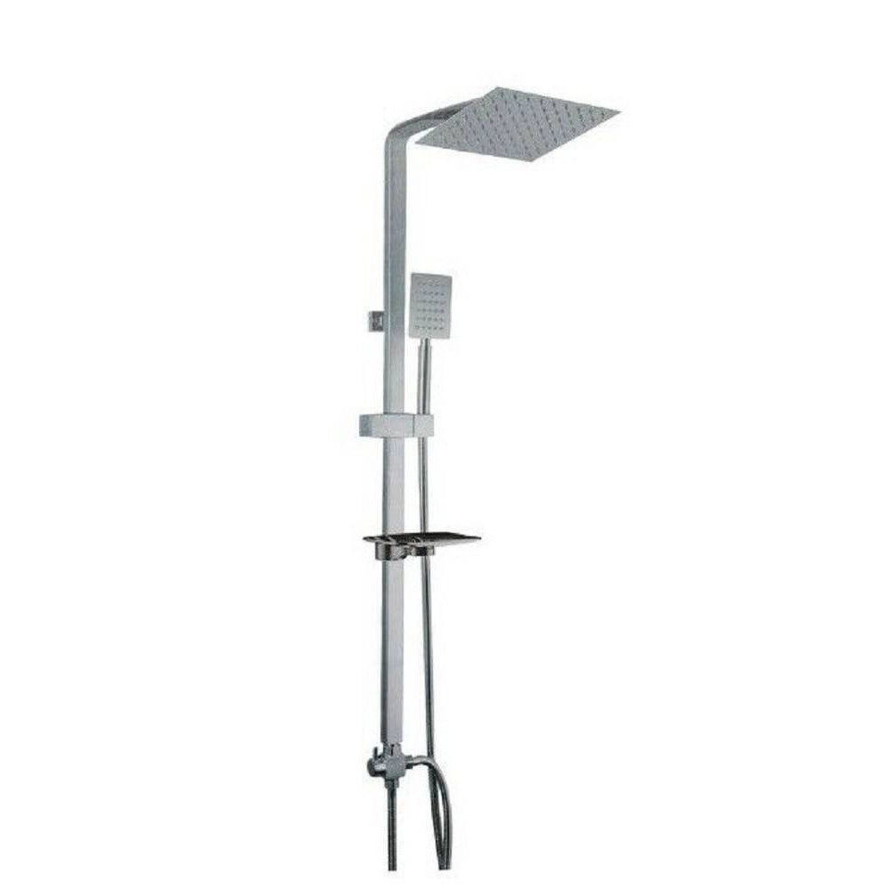 Trade Shop - Colonna Doccia Saliscendi Miscelatore Cromato Rubinetto Con Soffione 69126 Bagno -