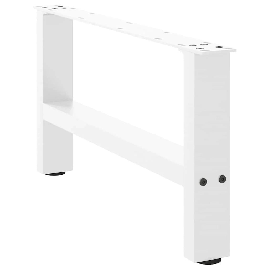 Set di 2 gambe per tavolino da caffè moderne con piedini regolabili 70 x 31 cm acciaio bianco 02_0057509