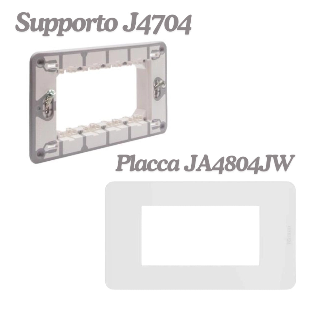 Bticino matixgo placca 4 moduli elegante e funzionale *** colore bianco, confezione 1