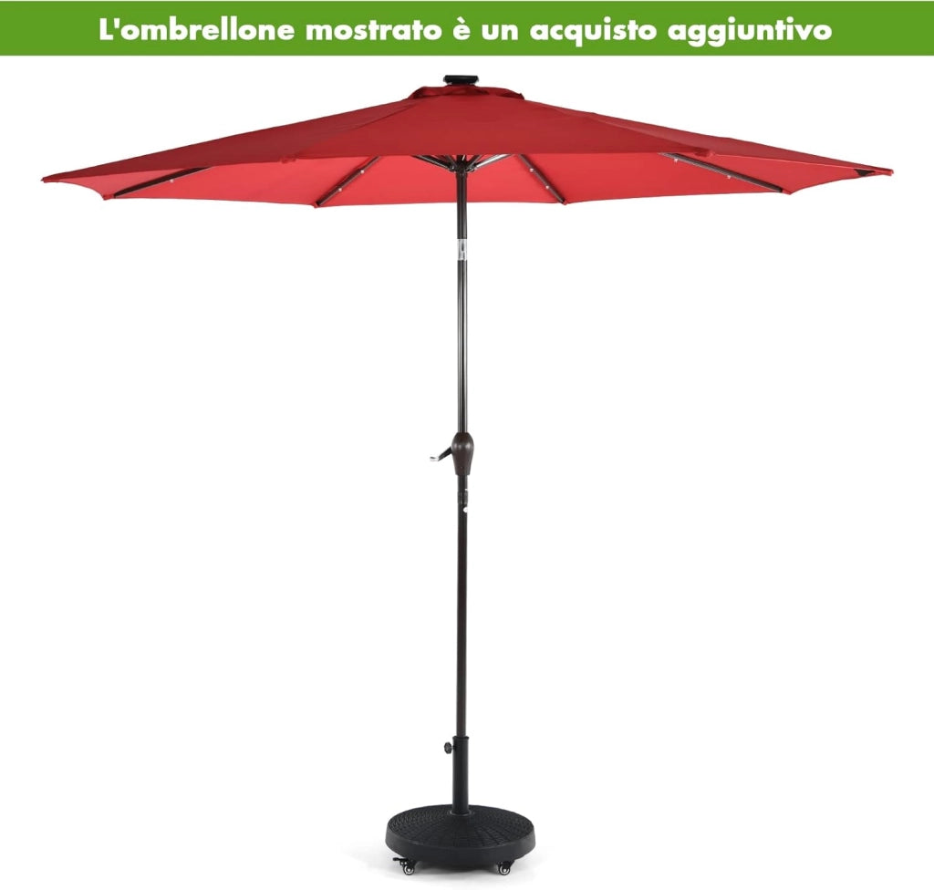 Base per Ombrellone in Resina da 46 cm, Base per Ombrellone Rotondo da 10 kg per Esterni, per Giardino, Spiaggia Piscina (Bronzo (modello5))