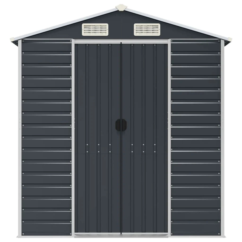 Casetta da giardino cabina ripostiglio casetta da esterno robusta casetta per attrezzi 191 x 725 x 198 cm acciaio zincato antracite 02_0022190