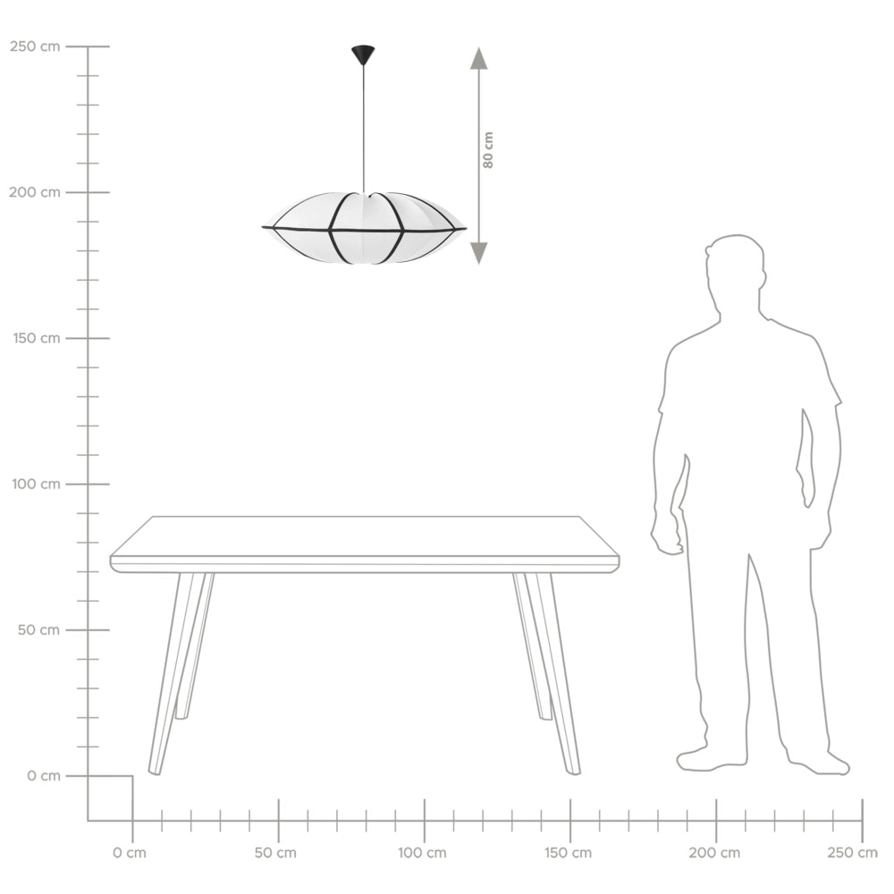 Lampada a sospensione con paralume in nylon bianco Design moderno Luce per il soggiorno